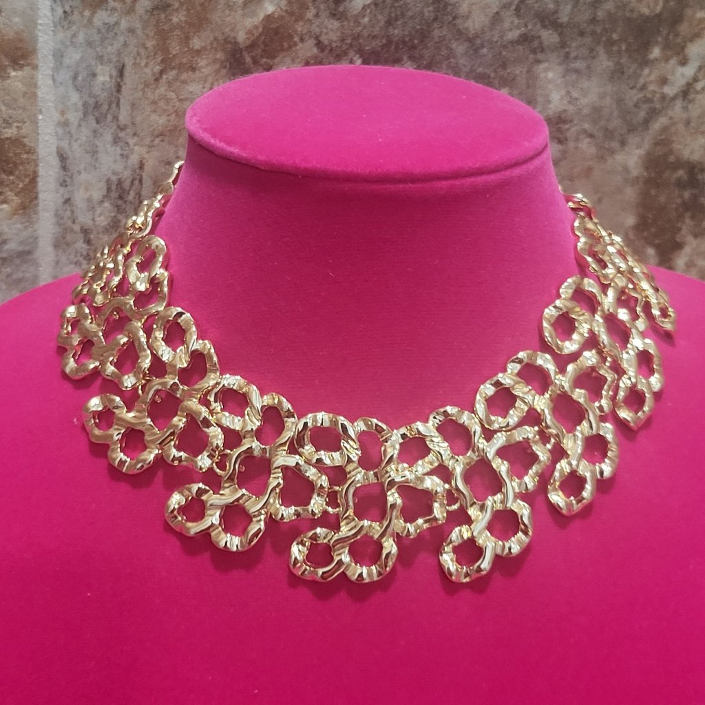 Park Lane Coral Necklace Choker Gold Tone